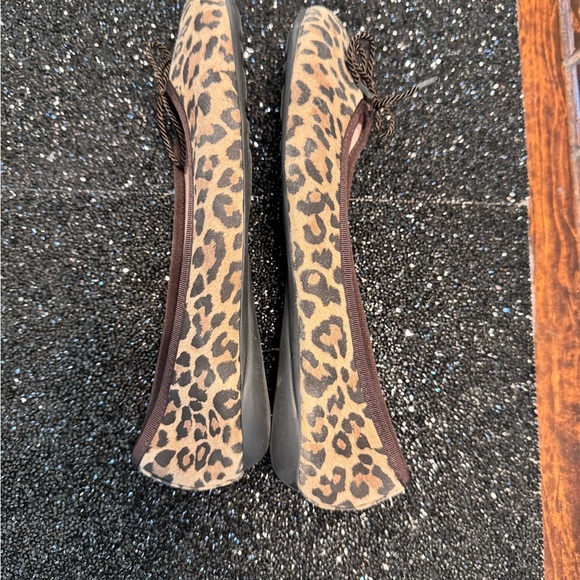Paul Mayer Brown and Black Leopard Print Flats - Picture 6 of 9